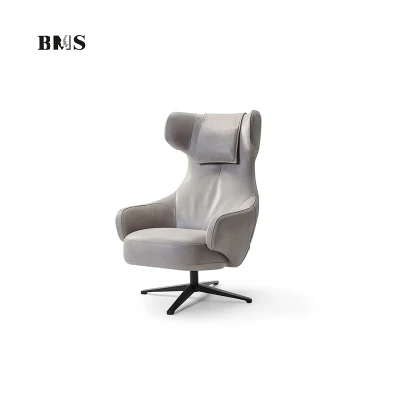Mobilier de bureau de conception ergonomique de luxe à dossier haut avec appui-tête chaise d'appoint en cuir
